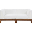  Meridian Rio 62" Off White Off White Water Resistant Fabric Upholstered 2 pc Modular Loveseat IMAGE 5
