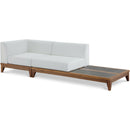  Meridian Rio 94" Off White Off White Water Resistant Fabric Upholstered 2 pc Modular Loveseat IMAGE 1