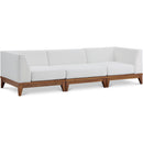  Meridian Rio 96.5" Off White Off White Water Resistant Fabric Upholstered 3 pc Modular Sofa IMAGE 1