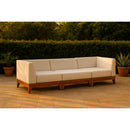  Meridian Rio 96.5" Off White Off White Water Resistant Fabric Upholstered 3 pc Modular Sofa IMAGE 2