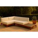  Meridian Rio 94" Off White Off White Water Resistant Fabric Upholstered 3 pc Modular Sectional IMAGE 2