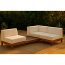  Meridian Rio 94" Off White Off White Water Resistant Fabric Upholstered 3 pc Modular Sectional IMAGE 2