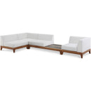  Meridian Rio 125" Off White Off White Water Resistant Fabric Upholstered 4 pc Modular Sectional IMAGE 1