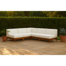  Meridian Rio 100" Off White Off White Water Resistant Fabric Upholstered 5 pc Modular Sectional IMAGE 2
