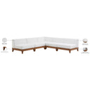  Meridian Rio 100" Off White Off White Water Resistant Fabric Upholstered 5 pc Modular Sectional IMAGE 4