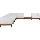  Meridian Rio 131" Off White Off White Water Resistant Fabric Upholstered 6 pc Modular Sectional IMAGE 4