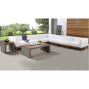 Meridian Rio 131" Off White Off White Water Resistant Fabric Upholstered 7 pc Modular Sectional IMAGE 2