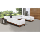  Meridian Rio 131" Off White Off White Water Resistant Fabric Upholstered 8 pc Modular Sectional IMAGE 2