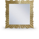  Meridian Golda Gold Gold Leaf Frame Mirror IMAGE 1