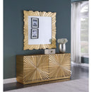  Meridian Golda Gold Gold Leaf Frame Mirror IMAGE 2