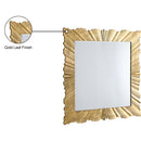  Meridian Golda Gold Gold Leaf Frame Mirror IMAGE 5