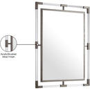  Meridian Ghost Chrome Acrylic And Metal Frame Mirror IMAGE 7