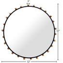  Meridian Raven Black Metal Frame Mirror IMAGE 4
