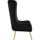  Manufacturer Color_Black -- Meridian Alexander Stationary Fabric Accent Chair IMAGE 4
