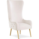  Manufacturer Color_Cream -- Alexander Cream Velvet Upholstered Accent Chair IMAGE 1