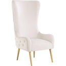 Meridian Alexander Stationary Fabric Accent Chair 536Cream IMAGE 1