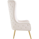  Manufacturer Color_Cream -- Alexander Cream Velvet Upholstered Accent Chair IMAGE 4