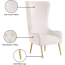 Manufacturer Color_Cream -- Alexander Cream Velvet Upholstered Accent Chair IMAGE 8