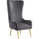 Meridian Alexander Stationary Fabric Accent Chair 536Grey IMAGE 1