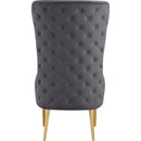  Manufacturer Color_Grey -- Alexander Grey Velvet Upholstered Accent Chair IMAGE 3