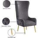 Meridian Alexander Grey Velvet Accent Chair IMAGE 8
