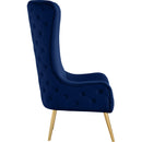  Manufacturer Color_Navy -- Alexander Navy Velvet Upholstered Accent Chair IMAGE 4