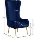  Manufacturer Color_Navy -- Alexander Navy Velvet Upholstered Accent Chair IMAGE 7