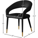  Color_Black/ Gold -- Meridian Destiny Dining Chair IMAGE 8