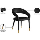  Color_Black/ Gold -- Meridian Destiny Dining Chair IMAGE 9