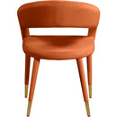  Color_Cognac -- Destiny Cognac Velvet Upholstered Dining Chair IMAGE 3