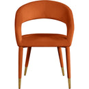  Color_Cognac -- Destiny Cognac Velvet Upholstered Dining Chair IMAGE 4