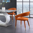  Color_Cognac -- Destiny Cognac Velvet Upholstered Dining Chair IMAGE 7