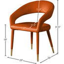 Color_Cognac -- Destiny Cognac Velvet Upholstered Dining Chair IMAGE 8