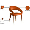  Color_Cognac -- Destiny Cognac Velvet Upholstered Dining Chair IMAGE 9