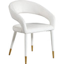  Color_Cream/ Gold -- Destiny Cream Velvet Upholstered Dining Chair IMAGE 1