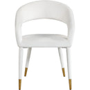  Color_Cream/ Gold -- Destiny Cream Velvet Upholstered Dining Chair IMAGE 4