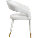  Color_Cream/ Gold -- Destiny Cream Velvet Upholstered Dining Chair IMAGE 5