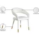  Color_Cream/ Gold -- Destiny Cream Velvet Upholstered Dining Chair IMAGE 9