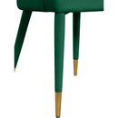  Color_Gold/ Green -- Destiny Green Velvet Upholstered Dining Chair IMAGE 6