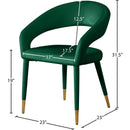  Color_Gold/ Green -- Destiny Green Velvet Upholstered Dining Chair IMAGE 8