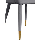  Color_Gold/ Grey -- Destiny Grey Velvet Upholstered Dining Chair IMAGE 6
