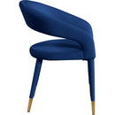  Color_Navy -- Destiny Navy Velvet Upholstered Dining Chair IMAGE 5