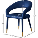  Color_Navy -- Destiny Navy Velvet Upholstered Dining Chair IMAGE 8