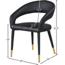  Color_Black/ Gold -- Meridian Destiny Dining Chair IMAGE 8
