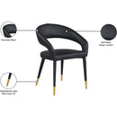 Meridian Destiny Black Vegan Leather Dining Chair IMAGE 9