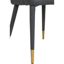  Color_Gold/ Grey -- Destiny Grey Vegan Leather Upholstered Dining Chair IMAGE 6