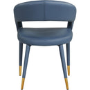  Color_Navy -- Destiny Navy Vegan Leather Upholstered Dining Chair IMAGE 3