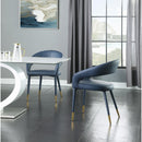  Color_Navy -- Destiny Navy Vegan Leather Upholstered Dining Chair IMAGE 7
