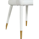  Color_Gold/ White -- Destiny White Vegan Leather Upholstered Dining Chair IMAGE 6