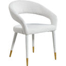  Meridian Destiny Cream Boucle Fabric Upholstered Dining Chair IMAGE 1